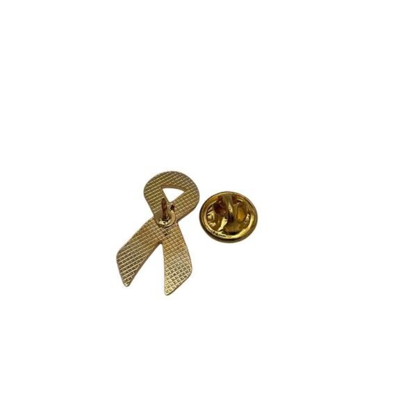 Green Awareness Ribbon Lapel Pin With Gold-Tone Base & Secure Clutch Back - Picture 2 of 4